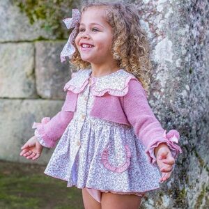 Charming Pink Floral Kids Dress
